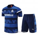 Chandal del Olympique Marsella Manga Corta 2022-2023 Azul - Pantalon Corto