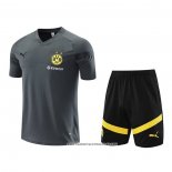 Chandal del Borussia Dortmund Manga Corta 2022-2023 Gris - Pantalon Corto