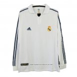 Retro 1ª Camiseta Real Madrid Manga Larga 2001-2002