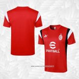 Camiseta de Entrenamiento AC Milan 2023-2024 Rojo