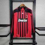 Retro 1ª Camiseta AC Milan Manga Larga 2007-2008
