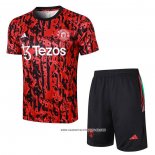 Chandal del Manchester United Manga Corta 2023-2024 Rojo - Pantalon Corto