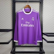 Retro 2ª Camiseta Real Madrid Manga Larga 2017-2018