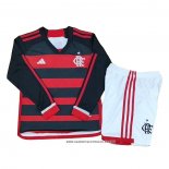 1ª Camiseta Flamengo Nino Manga Larga 2024
